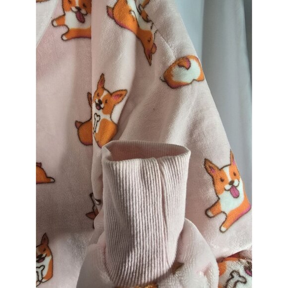 THE OODIE Adult Oversized Hoodie Blanket Fleece Sherpa Corgi Dog Print- ONE SIZE - Picture 15 of 16